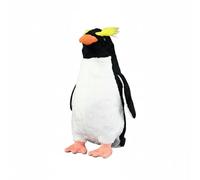 Wyvix Realistic Rockhopper Penguin Plush Toy - 11.8" Soft Crested Stuffed Animal with Yellow Eyebrows