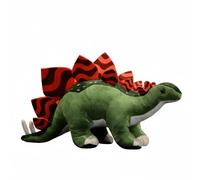 Wyvix Realistic Stegosaurus Plush Toy - 16" Soft Green Dinosaur Stuffed Animal with Red Plates & Bead Filling