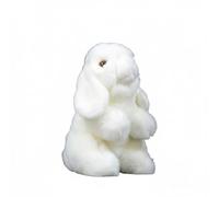 Wyvix Realistic White Lop-Eared Rabbit Plush Toy - 7.5" Soft Fluffy Bunny Stuffed Animal in Begging Pose for Easter & Kids