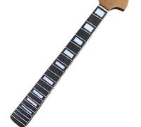 Wyvix Short Scale Electric Guitar Neck 24 Inch 610mm Roasted Maple Shaft Rosewood Fingerboard 22 Frets Gloss DIY Replacement 56mm Heel