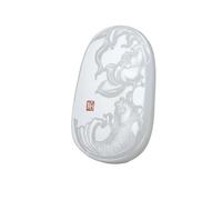 Wyvix White Jade Pendant, Mutton Fat Nephrite Necklace, Certified Hand-Carved Auspicious Amulet(A)