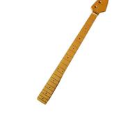 Wyvix Yellow Gloss Electric Bass Guitar Neck 21 Frets Maple Fingerboard Tint Replacement Part DIY 18mm Tuner Holes