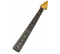 Wyvix Yellow Maple Guitar Neck 24 Inch Short Scale Big Headstock 22 Frets Matte Replacement DIY