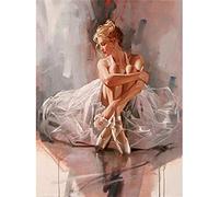 WYWQN 5D DIY Diamond Painting Kits for Adults Ballerina Full Drill Painting Rhinestone Embroidery Pictures Cross Stitch Arts Crafts for Home Wall Decor-Round Dirll 40x40CM