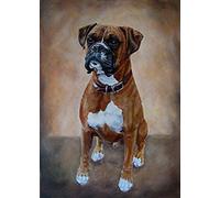 WYWQN Boxer Cute Pet Dog- 5D Diamond Painting Full Drill - Cross Stitch Home Decoration Diamond Embroidery Cartoon Mosaic Art 40x40CM