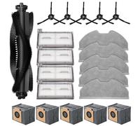 WYWY.Wide 20PCS Parts Compatible with eufy X8 Pro/ X8 Pro SES Robot Vacuums Replacement Parts, 5 Dust Bags, 5 Mop Cloth Pads, 5 Side Brushes, 4 HEPA Filters, 1 Main Brush, X8 Pro Accessories Kits