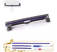 WYWY.Wide Bottom Soleplate Part+ Soft Plush Strips+ Roller Wheels Replacement Compatible with Dyson V6 V7 V8 V10 V11 Soft Roller Vacuum Cleaner Head Base Plate
