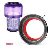 WYWY.Wide Dust Container Sealing Ring Compatible with Dyson V10 Slim V12 Slim SV18 SV20 SV30 Slim Vacuum Cleaner Dust Bucket Release Bin Parts Sealing Ring Replacement Part with Filter