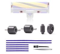 WYWY.Wide Plush Strips + Roller Wheels Replacement for Dyson V15, V10 Slim, V11 Slim Vacuum Cleaner Replacement Parts Slim Head Accessories Felt Strips, Gray