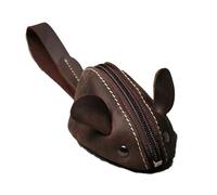 WYXDYSJWM Genuine Leather Coin Purse, Creative Cute Mouse Storage Bag Trend Zipper Pocket Men Women Portable Wallets Children's Key Bags