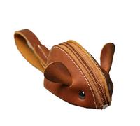 WYXDYSJWM Genuine Leather Coin Purse, Creative Cute Mouse Storage Bag Trend Zipper Pocket Men Women Portable Wallets Children's Key Bags
