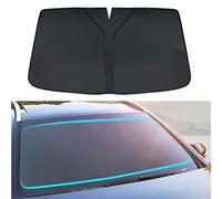 WYXFCBF Car Windscreen Sun Shade for Ford Fiesta/Fiesta Zetec S/Fiesta Mountune/Fiesta St 2000-2023 2024, Foldable Front Windshield Sunshade Anti-UV Heat Insulation, Car Accessories,Black
