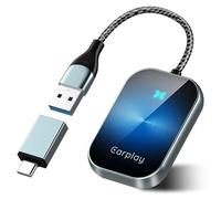 Wyxron Carplay Wireless Adapter, Wireless CarPlay Mini Dongle UK With USB C/A 5.8Ghz Wifi For Factory Wired Carplay to Wireless Plug&Play, Compatible With Cars from 2015 & iPhone iOS 10+