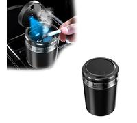 WYXZQFCL Car Ashtray for Mercedes-Benz E-class (W212, facelift 2013) 2013 2014 2015 2016, Car Ashtray with Lid Smell Proof, Automatic LED Light, Sealed, Flame Retardant