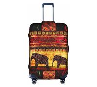 WYYDPPLK African Elephant Patchwork Suitcase Cover with Double-Sided Pattern Printing - Durable and Elastic Protection for Travel and Business Trips