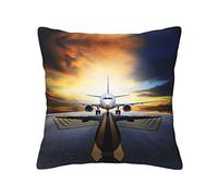WYYDPPLK Backpack Airplane Print Luxurious Double-Sided Printed Cushion Cover - 100% Polyester - Four Seasons Universal Throw Pillow Cover For Ideal Home Decoration