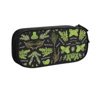 WYYDPPLK Basil Thyme Dill & Rosemary Pencase with Full-Print Design - Durable Oxford Cloth Pencil Case for School, Office & Travel - Multi Pocket Storage Bag for Pens, Makeup & Accessories