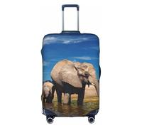 WYYDPPLK Big Ears Elephant Suitcase Cover with Double-Sided Pattern Printing - Durable and Elastic Protection for Travel and Business Trips