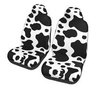 WYYDPPLK Black And White Cow Car Seat Covers With Full-Print Design â€“ Durable Polyester Material, Easy To Install And Clean, Universal Fit For Cars, Suvs, Trucks