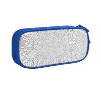 WYYDPPLK Black and White Dot Pencase with Full-Print Design - Durable Oxford Cloth Pencil Case for School, Office & Travel - Multi Pocket Storage Bag for Pens, Makeup & Accessories