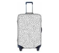 WYYDPPLK Black and White Dot Suitcase Cover with Double-Sided Pattern Printing - Durable and Elastic Protection for Travel and Business Trips