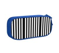 WYYDPPLK Black and-White Stripes Pencase with Full-Print Design - Durable Oxford Cloth Pencil Case for School, Office & Travel - Multi Pocket Storage Bag for Pens, Makeup & Accessories