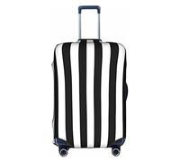 WYYDPPLK Black and-White Stripes Suitcase Cover with Double-Sided Pattern Printing - Durable and Elastic Protection for Travel and Business Trips