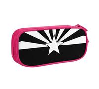 WYYDPPLK Black Arizona Flag Pencase with Full-Print Design - Durable Oxford Cloth Pencil Case for School, Office & Travel - Multi Pocket Storage Bag for Pens, Makeup & Accessories