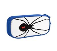 WYYDPPLK Black Spider Pencase with Full-Print Design - Durable Oxford Cloth Pencil Case for School, Office & Travel - Multi Pocket Storage Bag for Pens, Makeup & Accessories