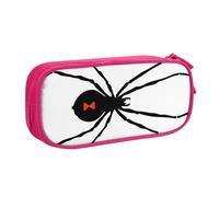 WYYDPPLK Black Spider Pencase with Full-Print Design - Durable Oxford Cloth Pencil Case for School, Office & Travel - Multi Pocket Storage Bag for Pens, Makeup & Accessories