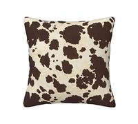 WYYDPPLK Brown Cow Spots Print Luxurious Double-Sided Printed Cushion Cover - 100% Polyester - Four Seasons Universal Throw Pillow Cover For Ideal Home Decoration