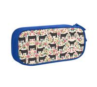 WYYDPPLK Cattle Farm Sanctuary Pencase with Full-Print Design - Durable Oxford Cloth Pencil Case for School, Office & Travel - Multi Pocket Storage Bag for Pens, Makeup & Accessories