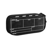 WYYDPPLK Classic Movie Clapboard Black Pencase with Full-Print Design - Durable Oxford Cloth Pencil Case for School, Office & Travel - Multi Pocket Storage Bag for Pens, Makeup & Accessories