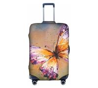 WYYDPPLK Embroidery Colorful Butterfly Suitcase Cover with Double-Sided Pattern Printing - Durable and Elastic Protection for Travel and Business Trips