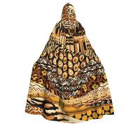 WYYDPPLK Funny African Style Patchwork Print Hooded Cloak For Adults - Unisex Halloween Christmas Cosplay Cape
