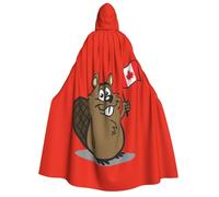 WYYDPPLK Funny Beaver Print Hooded Cloak For Adults - Unisex Halloween Christmas & Easter Events Cosplay Cape
