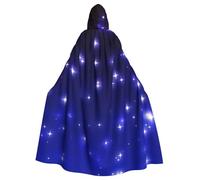 WYYDPPLK Funny Bright Stars Print Hooded Cloak For Adults - Unisex Halloween Christmas Cosplay Cape