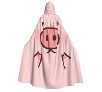 WYYDPPLK Funny Cute Pig Print Hooded Cloak For Adults - Unisex Halloween Christmas & Easter Events Cosplay Cape