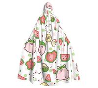 WYYDPPLK Funny Cute Pigs Pattern Print Hooded Cloak For Adults - Unisex Halloween Christmas Cosplay Cape
