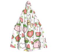 WYYDPPLK Funny Cute Pigs Pattern Print Hooded Cloak For Adults - Unisex Halloween Christmas & Easter Events Cosplay Cape