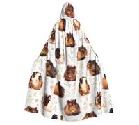 WYYDPPLK Funny Guinea Pigs Print Hooded Cloak For Adults - Unisex Halloween Christmas & Easter Events Cosplay Cape