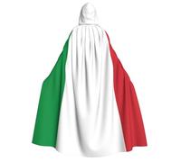 WYYDPPLK Funny Italy Flag Print Hooded Cloak For Adults - Unisex Halloween Christmas & Easter Events Cosplay Cape