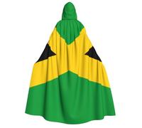 WYYDPPLK Funny Jamaica Flag Print Hooded Cloak For Adults - Unisex Halloween Christmas & Easter Events Cosplay Cape