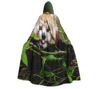 WYYDPPLK Funny Little Red Panda Print Hooded Cloak For Adults - Unisex Halloween Christmas & Easter Events Cosplay Cape