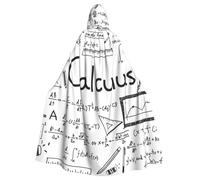 WYYDPPLK Funny Math Geometry Geek Calculus Print Hooded Cloak For Adults - Unisex Halloween Christmas Cosplay Cape