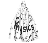 WYYDPPLK Funny Physics Print Print Hooded Cloak For Adults - Unisex Halloween Christmas Cosplay Cape