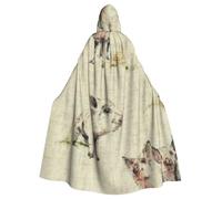 WYYDPPLK Funny Pig Background Print Hooded Cloak For Adults - Unisex Halloween Christmas Cosplay Cape