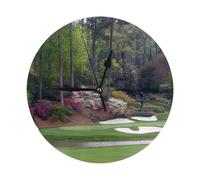 WYYDPPLK Golf Course Round Wall Clock - Stylish Pvc Printed Clock With Silent Movement, Perfect For Home & Office Decor