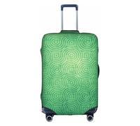 WYYDPPLK Green Curve Texture Suitcase Cover with Double-Sided Pattern Printing - Durable and Elastic Protection for Travel and Business Trips