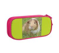 WYYDPPLK Guinea Pig Pencase with Full-Print Design - Durable Oxford Cloth Pencil Case for School, Office & Travel - Multi Pocket Storage Bag for Pens, Makeup & Accessories